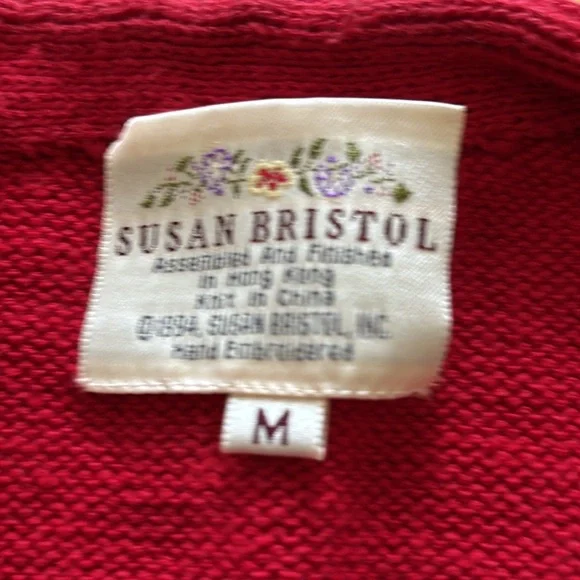Susan Bristol Red Knit Sweater - Picture 4 of 5